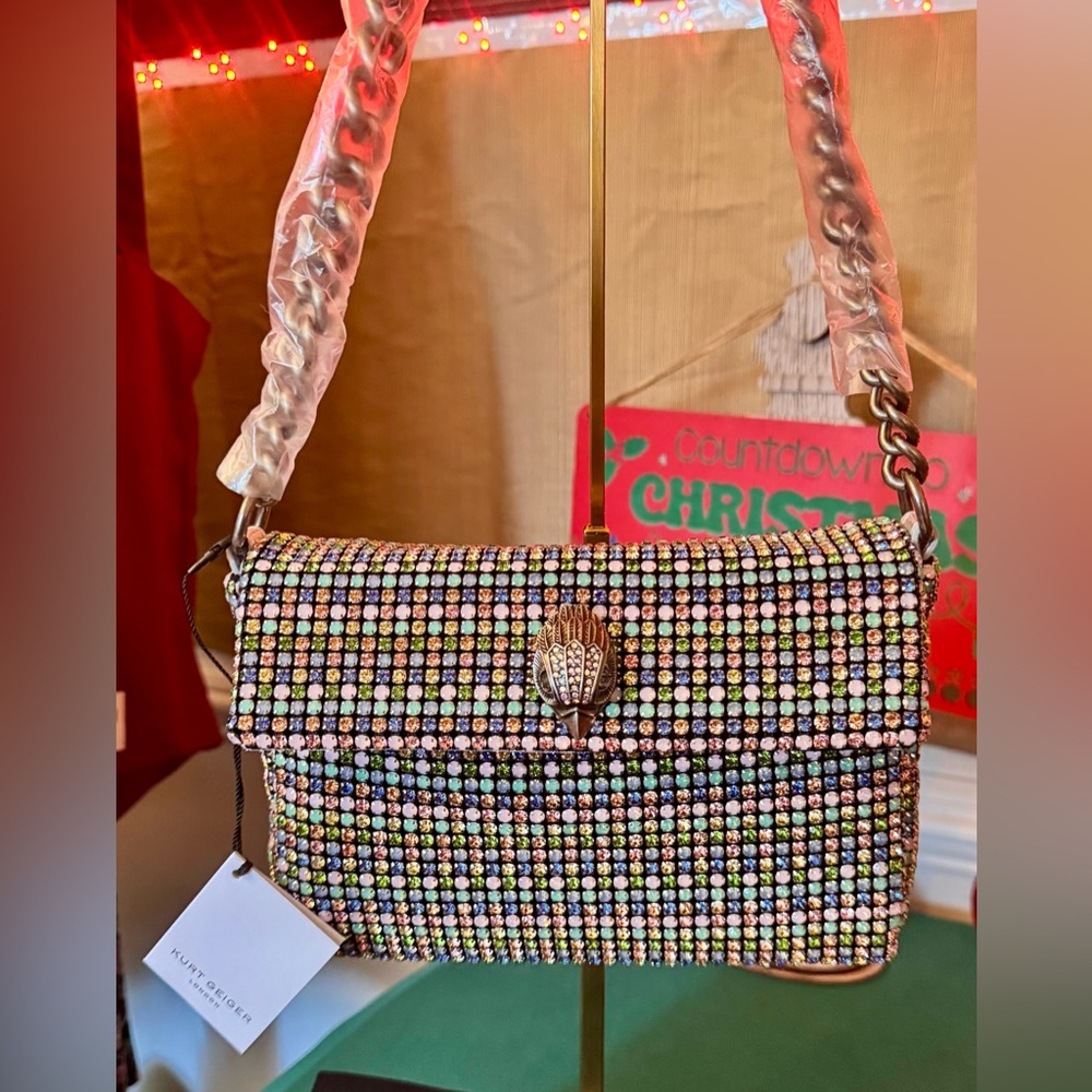 Kurt Geiger NWT Muti-Colored Rhinestone Bag comes with Dust Bag
